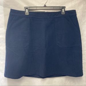 Boden navy moleskin skirt, lined, size 16R US. Great for fall and winter!